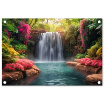 Tuinposter - Betoverende Waterval in de Tropen