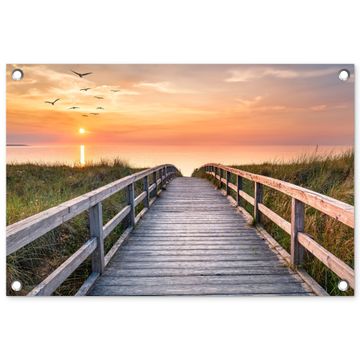 Tuinposter - Zonsondergang over de Duinen