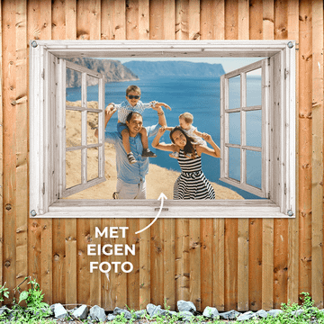 Tuinposter doorkijk met eigen foto